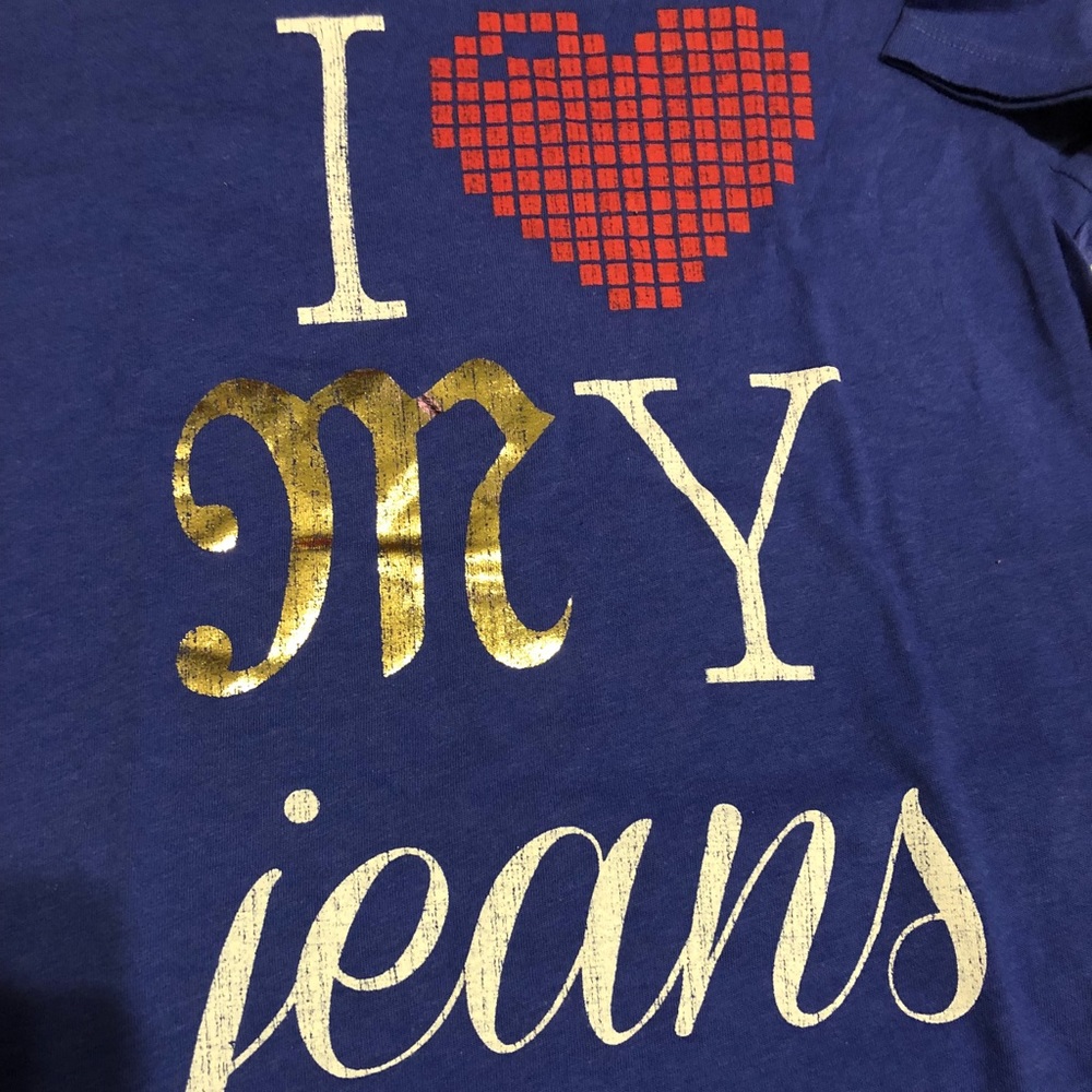 Miss Me “I Love My Jeans” Tee - Picture 2 of 6